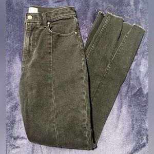 Abercrombie Vent Hem Black Jeans (High Rise)